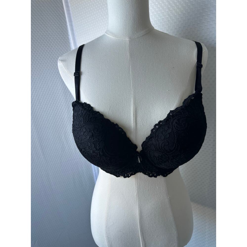 Smart and Sexy SA276 Add 2 Cup Sizes Push Up Bra Black Size 38C